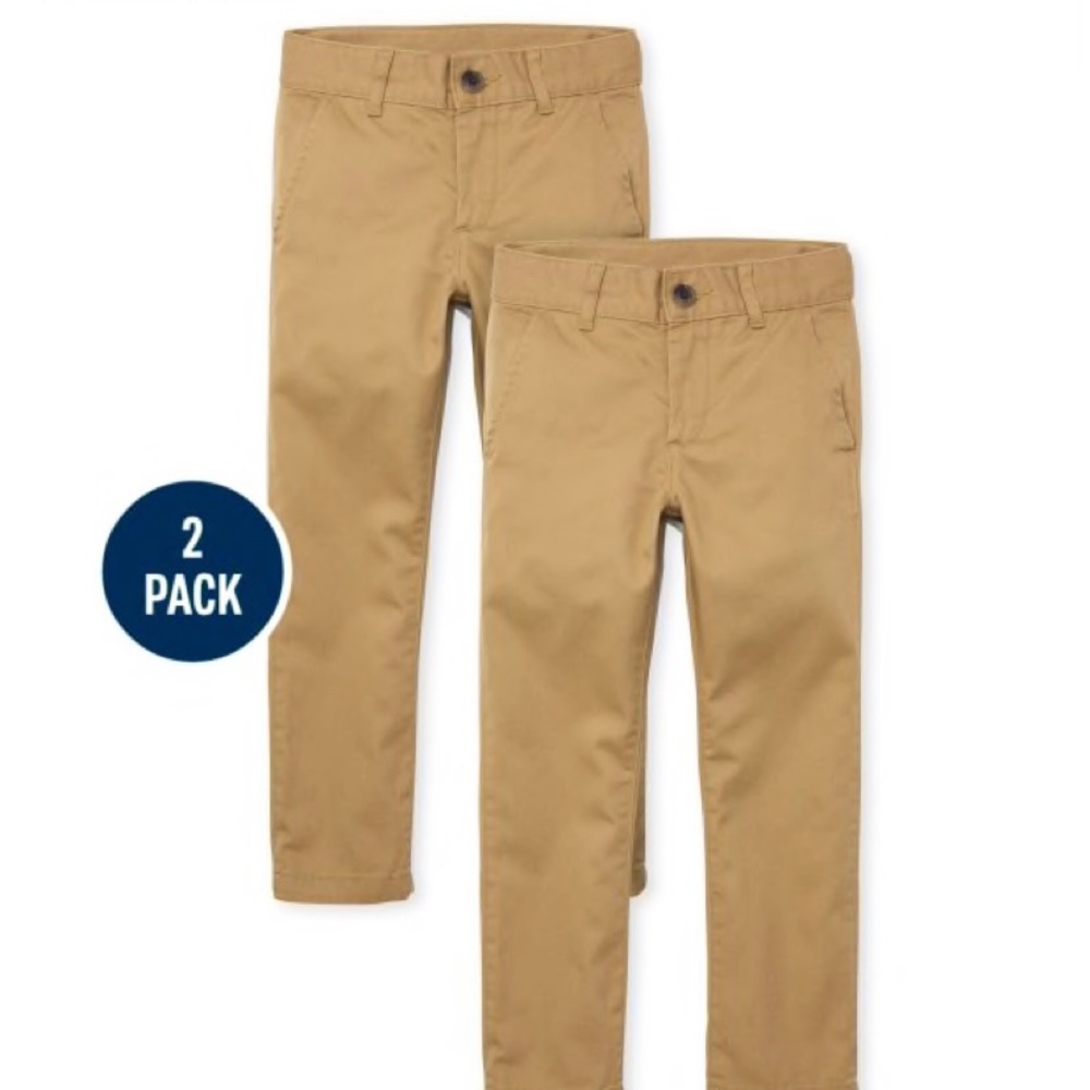 2 pairs of boys khaki NEW IN PACKAGING
